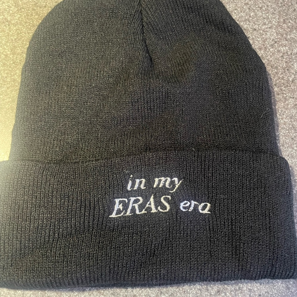 Taylor Swift Inspired Black Knit Beanie